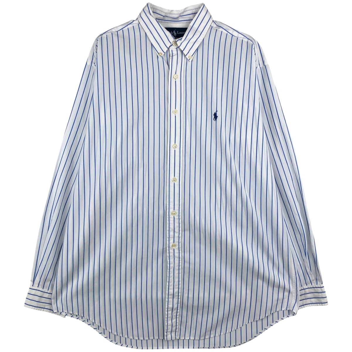 古着 ラルフローレン Ralph Lauren YARMOUTH 長袖 ボタンダウンストライプシャツ メンズXL相当/eaa459813