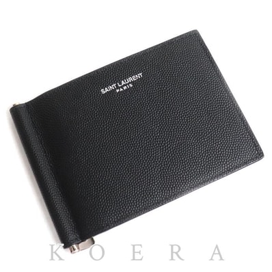 SAINT LAURENT サンローラン ビルクリップ ウォレット 二つ折り財布 ブラック 378005 BTY0N 1000 メンズ【中古】【極美品】