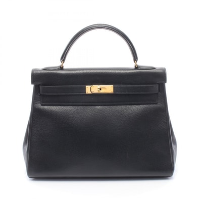 エルメス HERMES ケリー32 内縫い 2WAY ハンドバッグ バッグ レザー アルデンヌ アルデンヌ ブラック(エルメス) ○U刻印(1991年製造) レディース ブラック系 【中古】