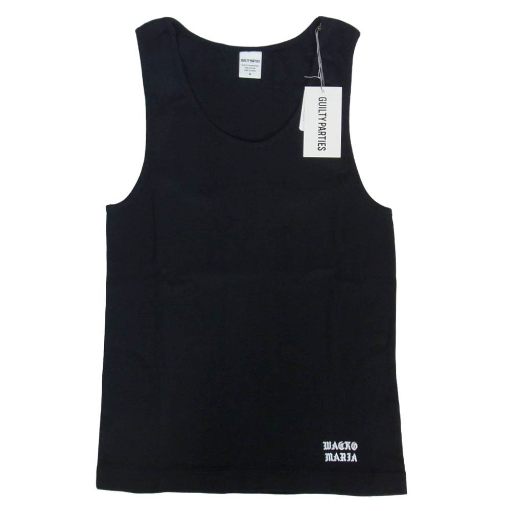 WACKO MARIA ワコマリア 26SS 26SS-WMT-TT02 TANK TOP ロゴ タンクトップ ブラック系 M【極上美品】【中古】