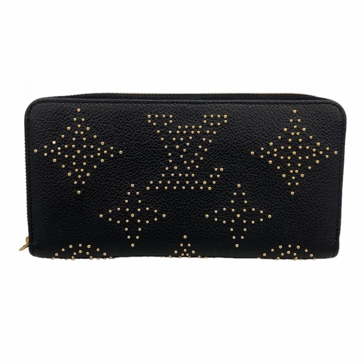 【6dc2932】ルイヴィトン 長財布 モノグラム・アンプラント スタッズ ジッピーウォレット M82649 ノワール【中古】レディース