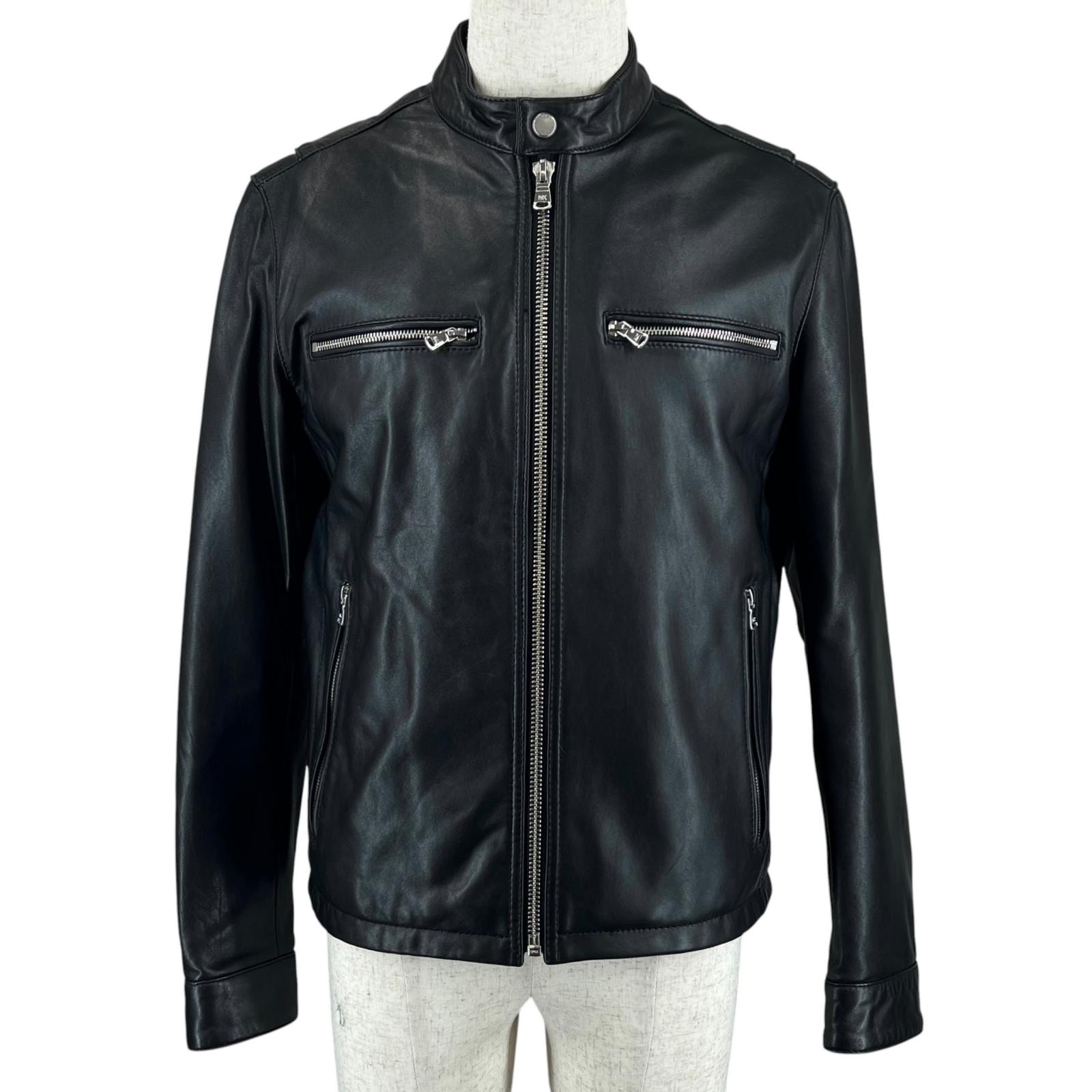 美品 マイケルコース ライダースジャケット ブラック メンズ MC57748