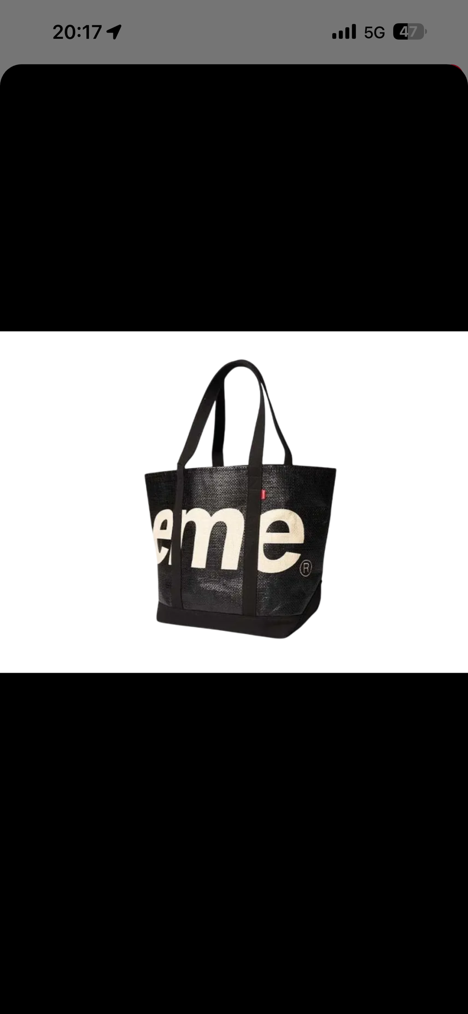 Supreme Raffia Tote "Black"