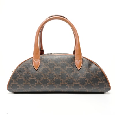 セリーヌ CELINE トリオンフ キャンバス ハンドバッグ【中古】