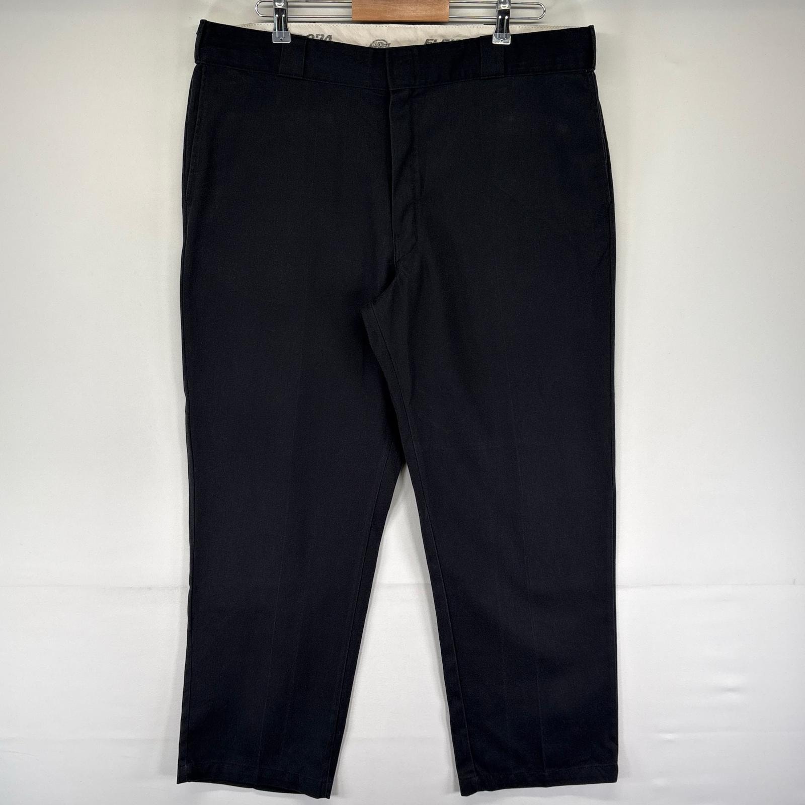 古着 ディッキーズ Dickies パンツ 874 FLEX テーパード ワーク チノパン ジッパーフライ W40 L30  ブラック系 メンズ