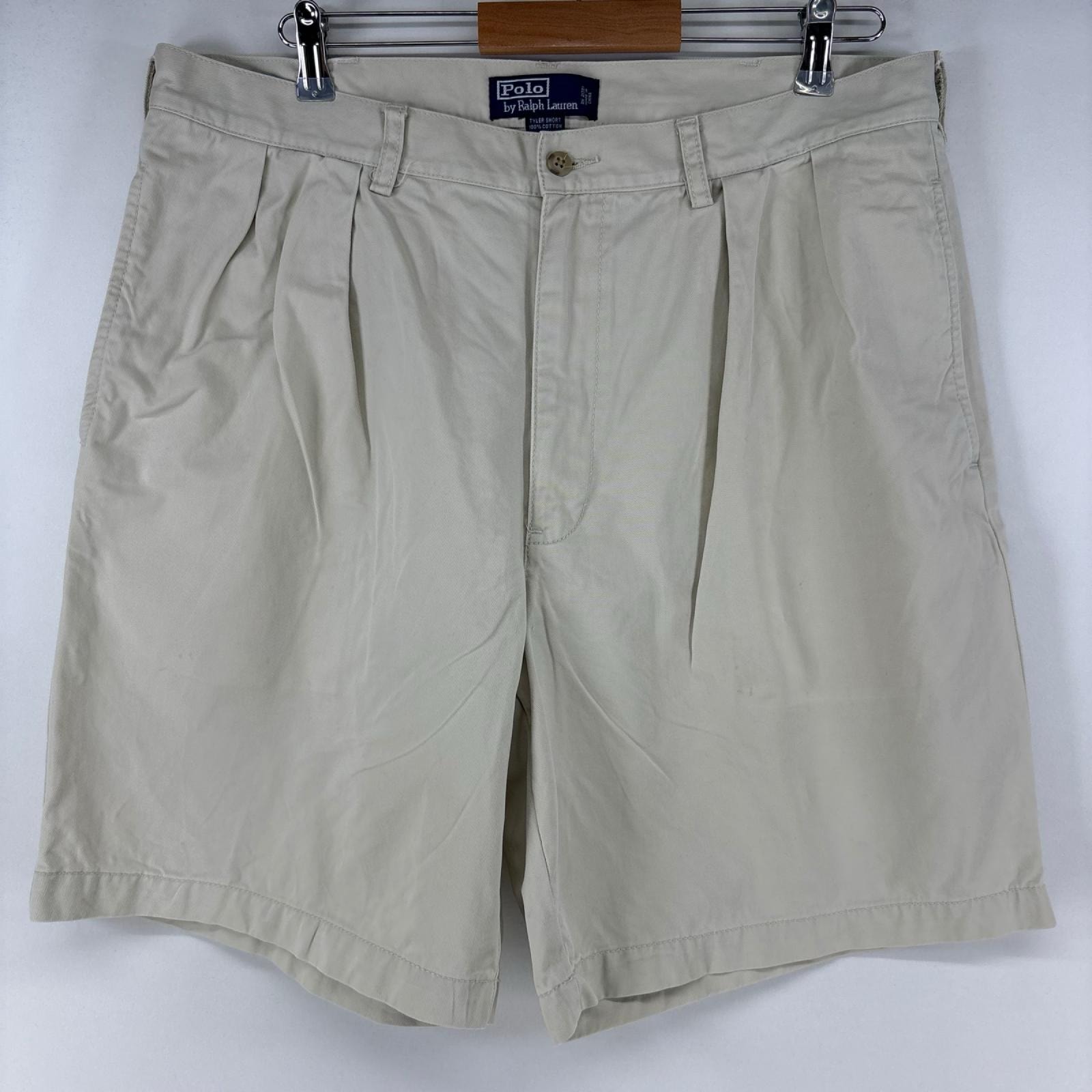 古着 ポロバイラルフローレン Polo by Ralph Lauren ショートパンツ チノパン ワンポイント ポロチノ ハーフ w38 アイボリー メンズ