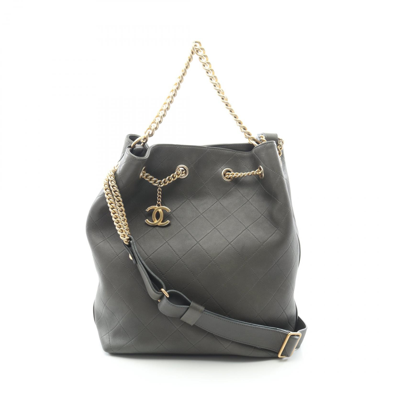 シャネル CHANEL マトラッセ 2WAY ショルダーバッグ バッグ レザー レディース グリーン系 A91272 【中古】