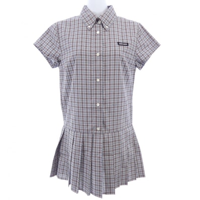 MIU MIU Women's Embroidered Cotton Mini Shirt Dress "Multicolor"