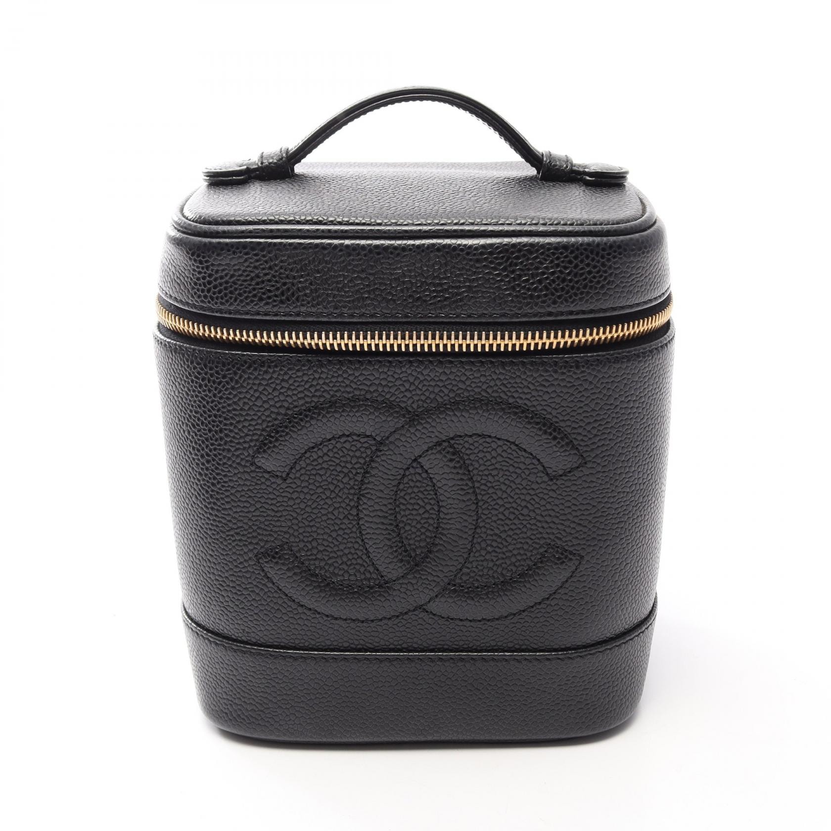 シャネル CHANEL ココマーク ハンドバッグ バッグ キャビアスキン(グレインドカーフ) レディース ブラック系 A01998 【中古】