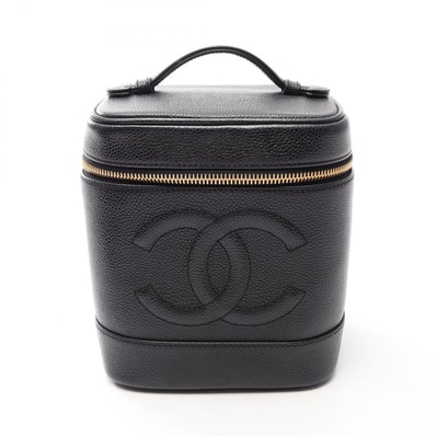 シャネル CHANEL ココマーク ハンドバッグ バッグ キャビアスキン(グレインドカーフ) レディース ブラック系 A01998 【中古】