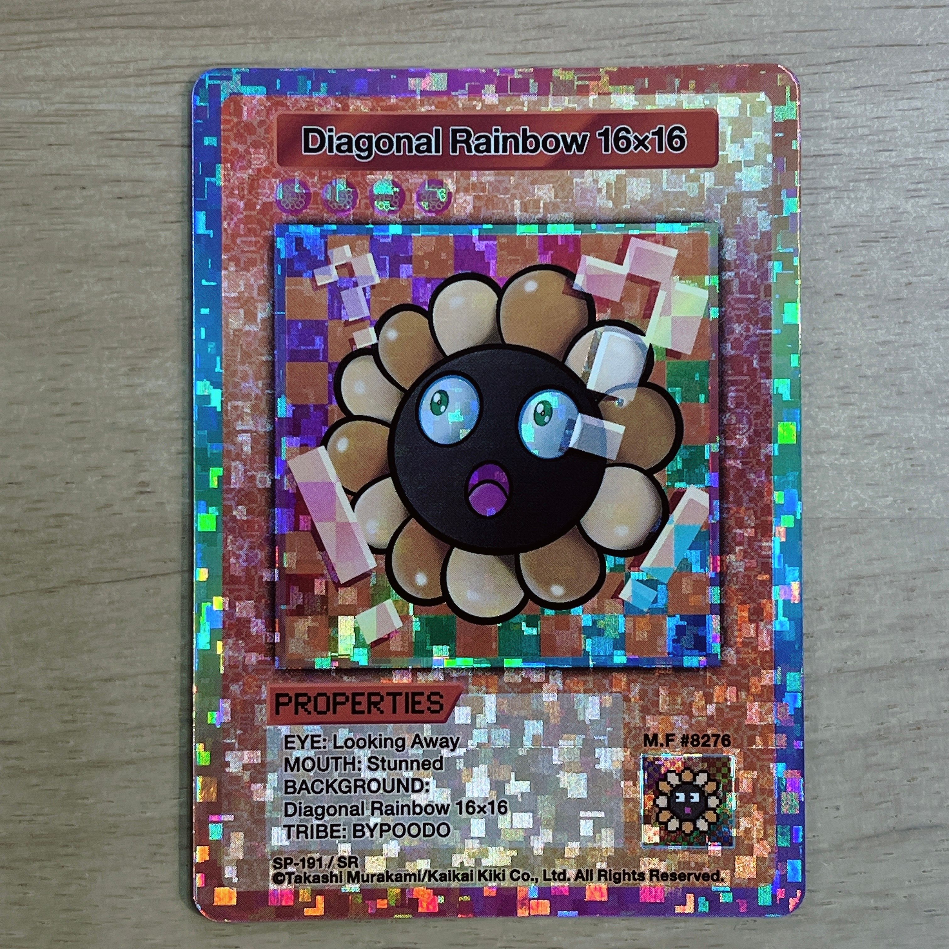 斜め縞レインボー 16×16 SR [SP-191]【英語版】(ムラカミフラワーズ「108フラワーズ リバイズド」)