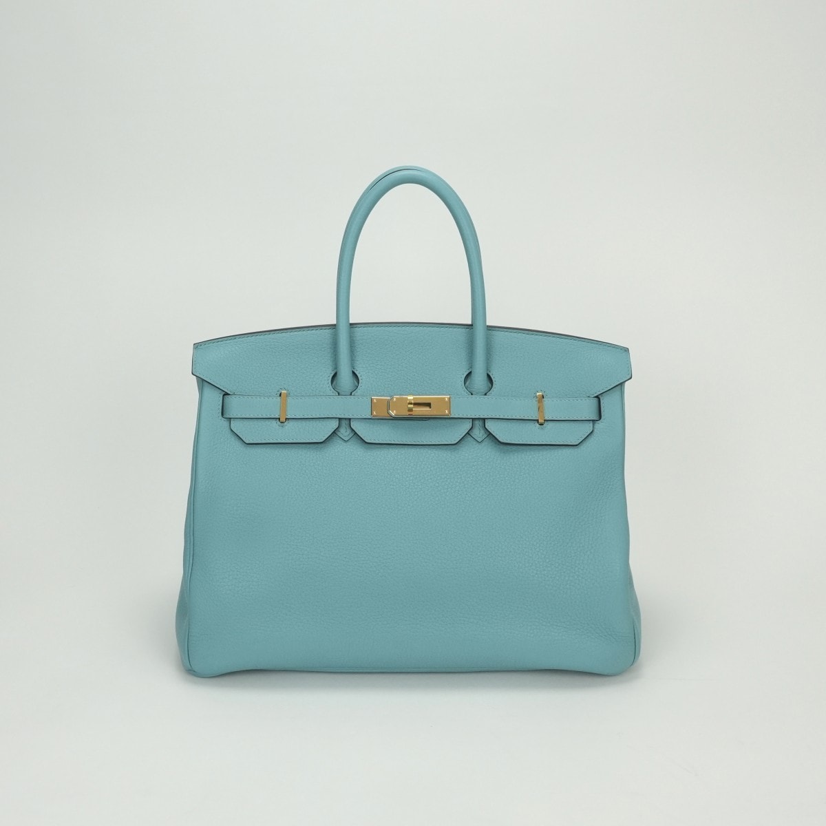 エルメス HERMES バーキン35 バーキン 35 バッグ トートバッグ トリヨンクレマンス ブルーアトール Blueatoll ブルー Blue 青 水色 ゴールド金具 ハンドバッグ