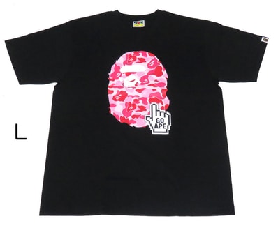 BAPE ABC Camo Online Tee Black Pink L