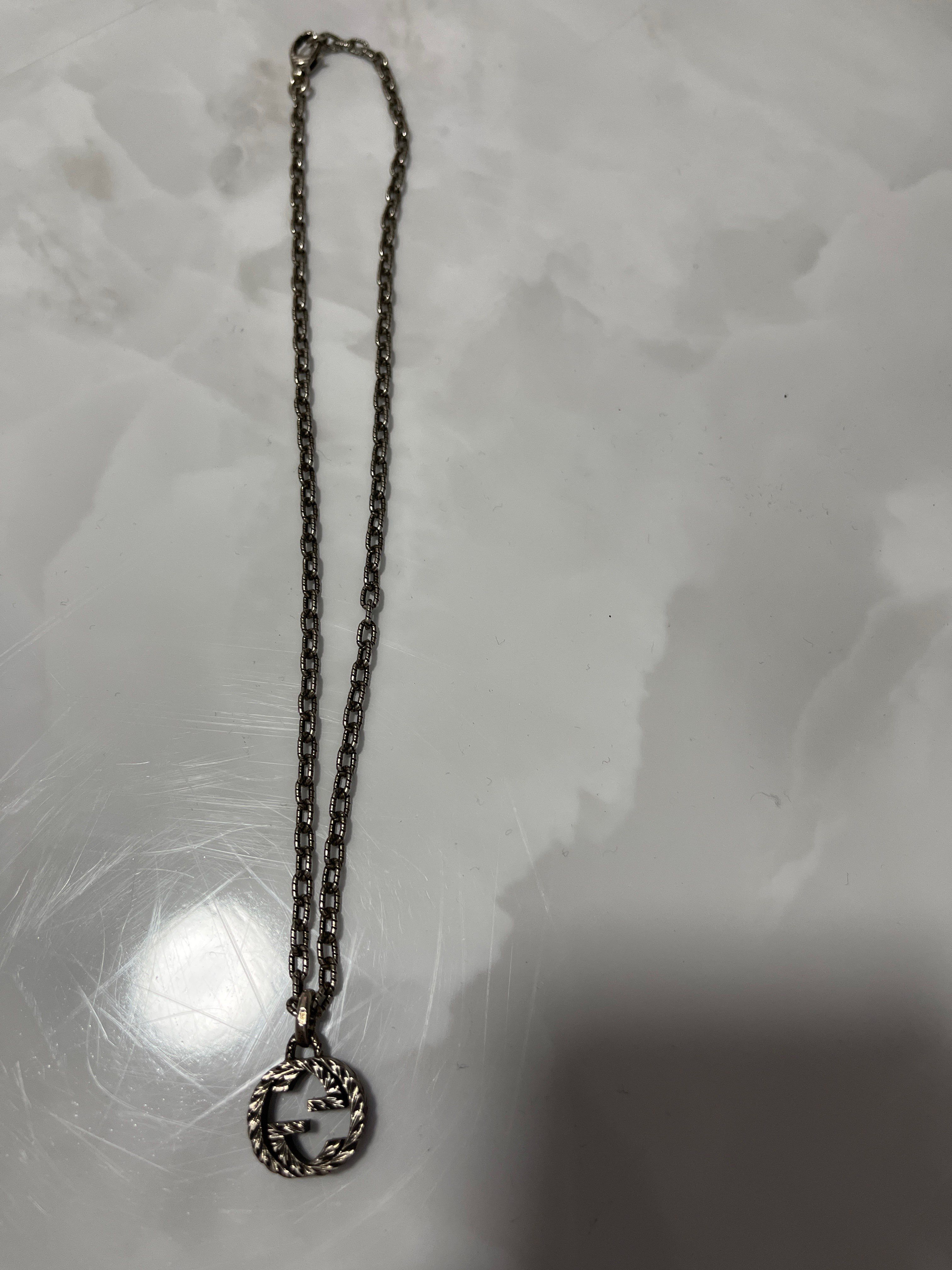 GUCCI Interlocking G Pendant Necklace