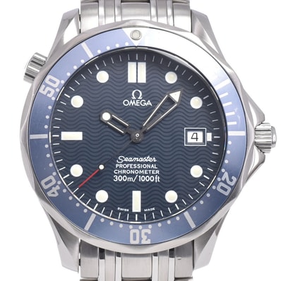 オメガ OMEGA 2531.80 シーマスター 300M プロフェッショナル デイト ブルー 自動巻き メンズ 美品 箱・保証書付き 腕時計 P#149174
