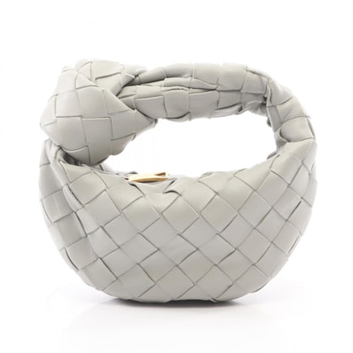 ボッテガヴェネタ BOTTEGA VENETA キャンディ ジョディ ハンドバッグ バッグ レザー レディース グレー系 730828 【中古】