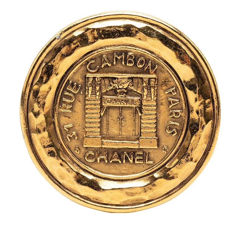 シャネル 31 RUE CAMBON カンボン ヴィンテージ ブローチ ゴールド メッキ レディース CHANEL 【中古】