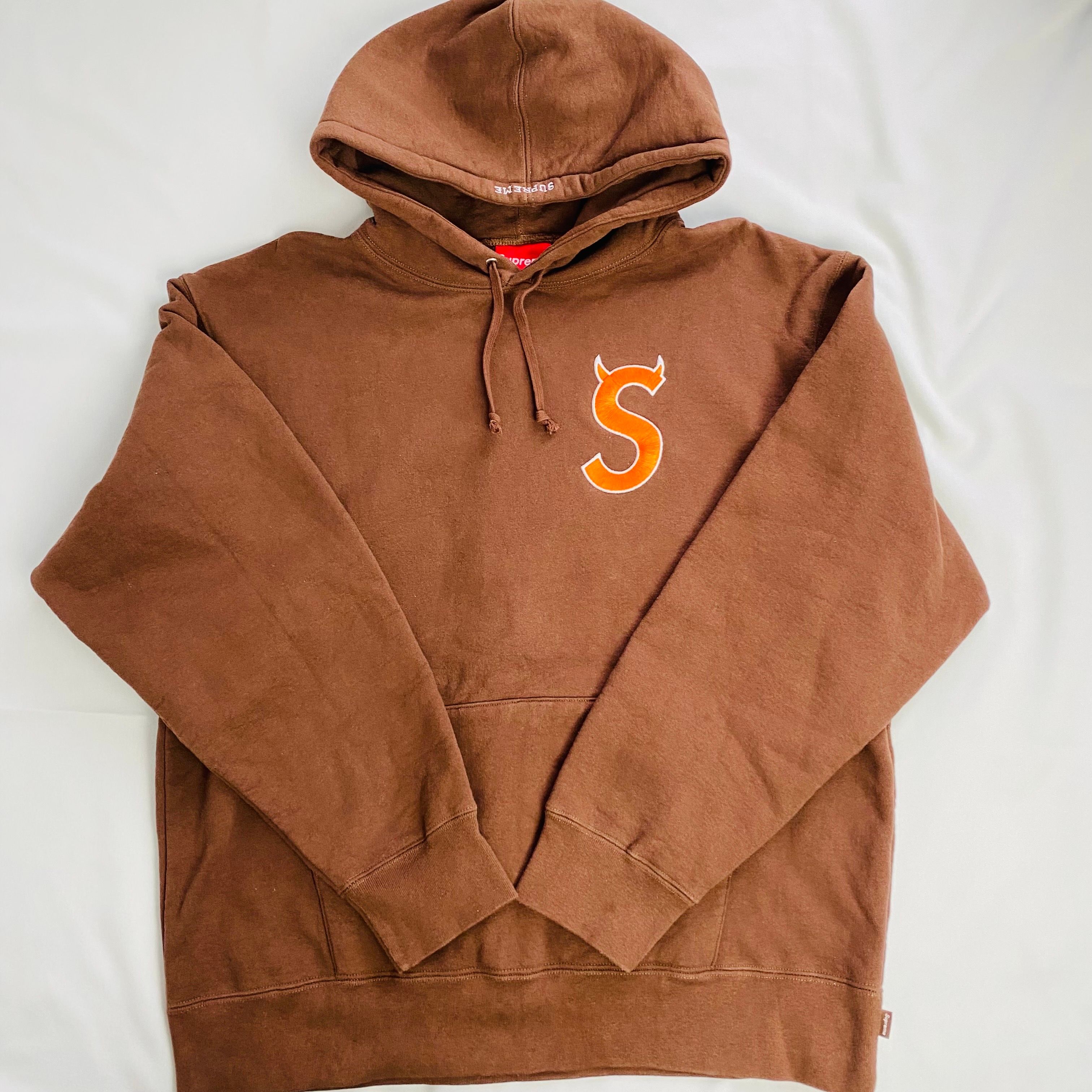 Supreme S Logo Hooded Sweatshirt "Brown" (22FW)