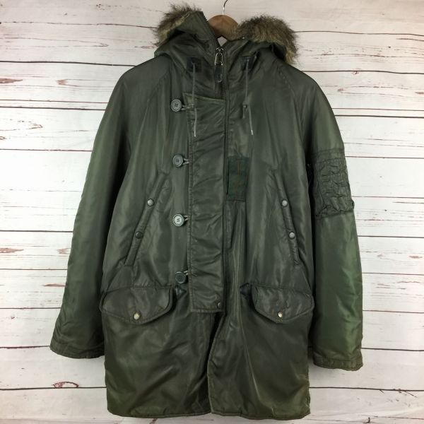 アヴィレックス/AVIREX regulation★モッズコート/ミリタリーブルゾン/アウター【Mens size -S/オリーブ】上野商会/フルジップ/防寒/冬◆P13-08