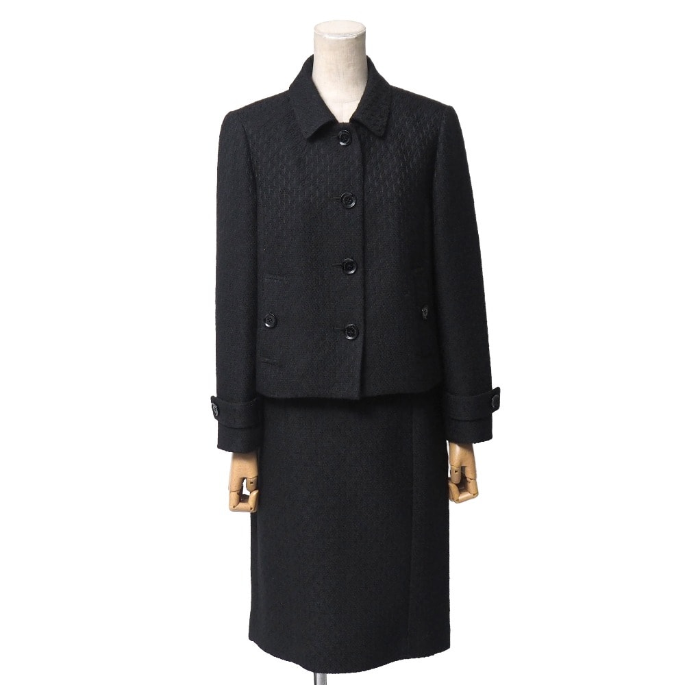 ■美品■BURBERRY バーバリー スカートスーツ サイズ38/40 ツイード シングルジャケット タイトスカート ブランド古着【中古】20260408/RA8796