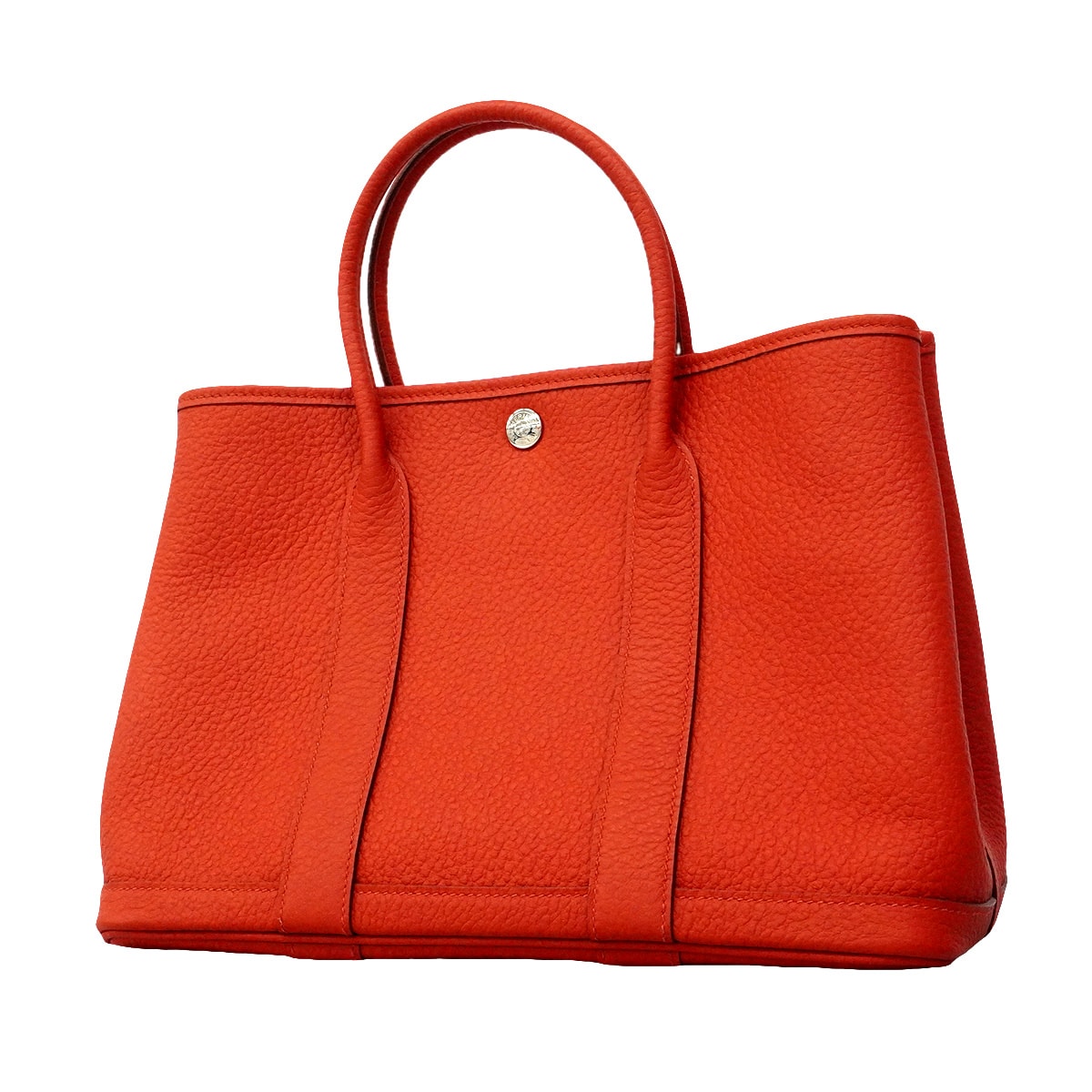 ★SALE【6hd4396】エルメス トートバッグ ガーデンパーティTPM カントリー ルージュディセス シルバー金具 Y刻印【中古】レディース