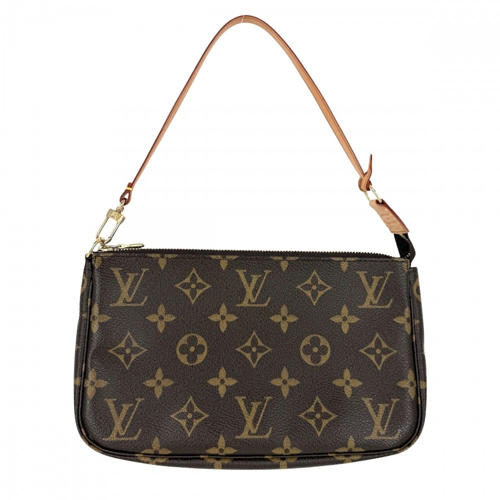 LOUIS VUITTON ルイヴィトン ハンドバッグ ポシェット アクセソワール M51980 モノグラムキャンバス ブラウン 茶 ゴールド金具 レディース【中古品】