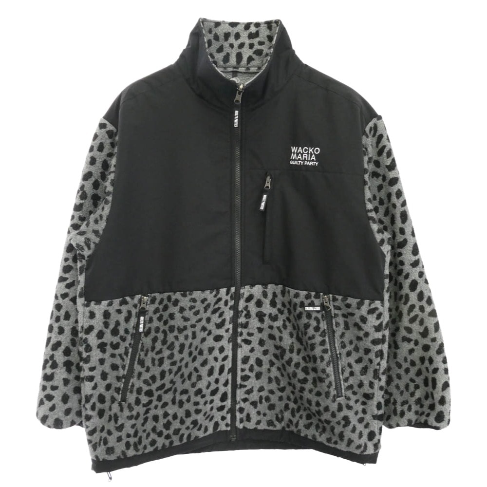 WACKO MARIA ワコマリア ジャケット 20AW 20FW-WMO-OD07 LEOPARD BOA FLEECE JACKET レオパード柄 ボア フリースジャケット ブラック系 M【中古】