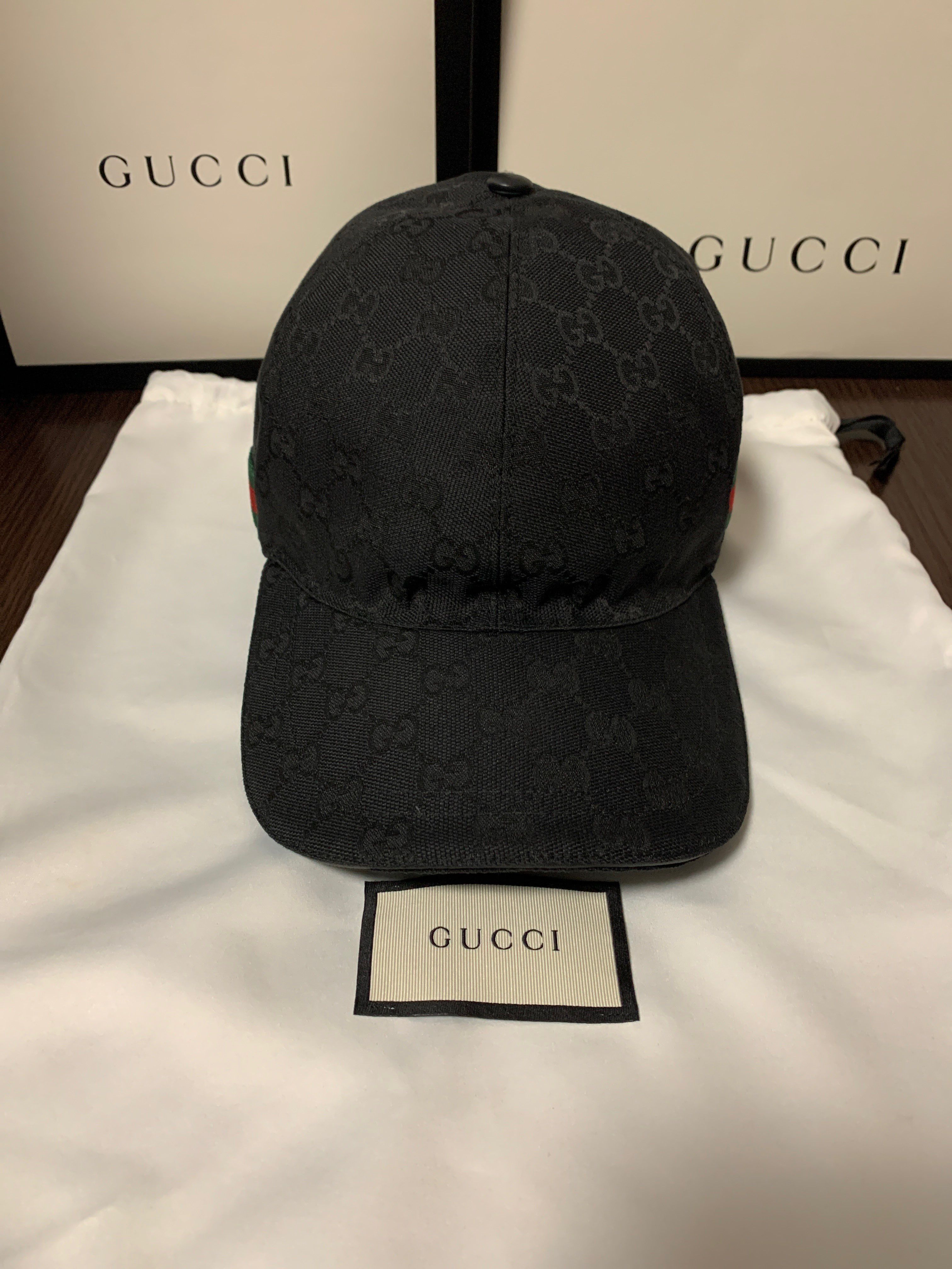 GUCCI Original GG Canvas Baseball Cap "Black"