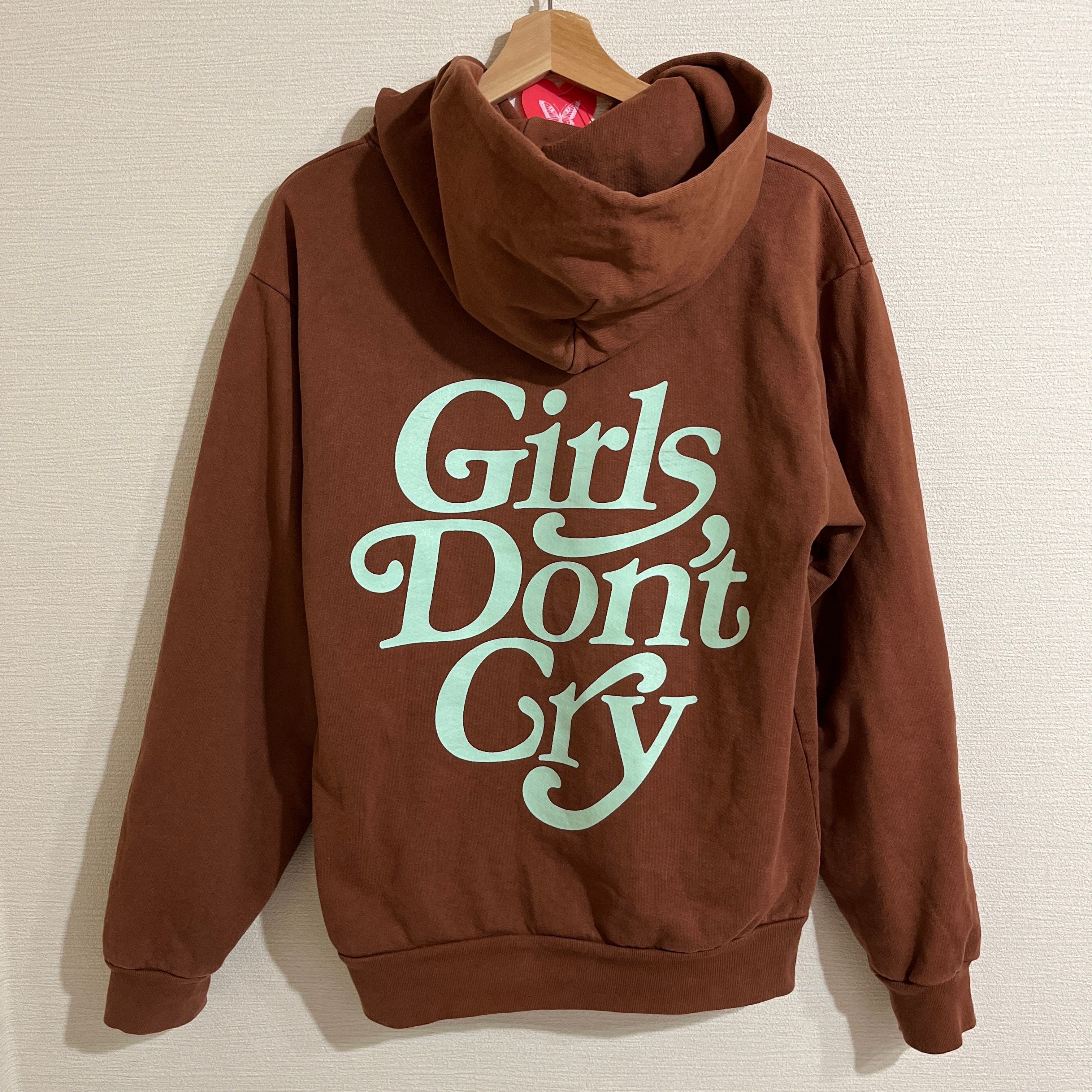 girls don't cry パーカー S フーディー チョコミント ブラウン