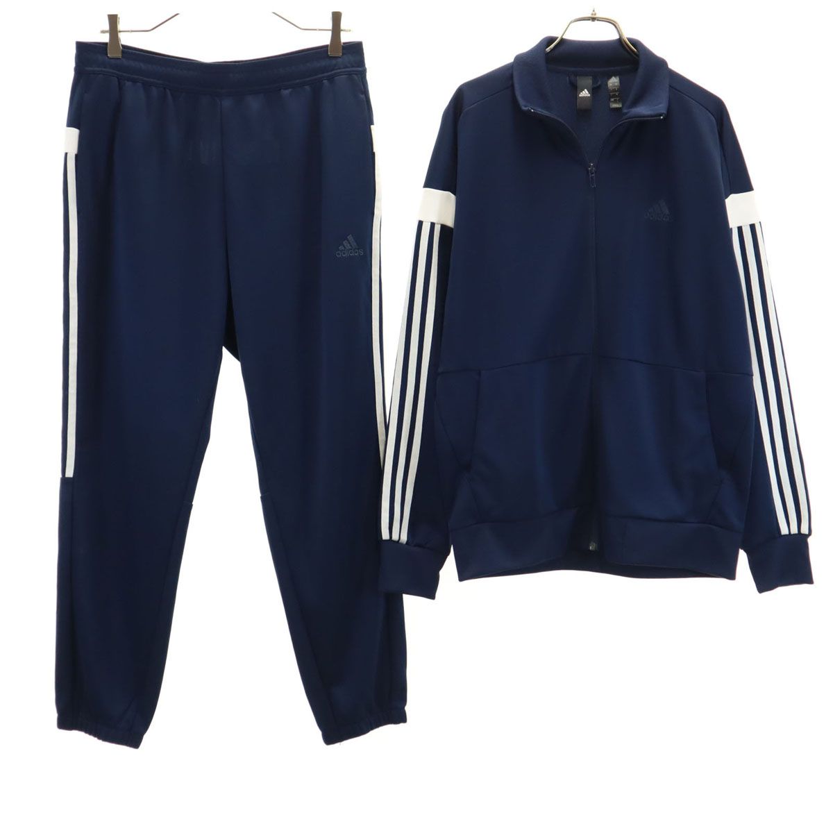 adidas アディダス トラックジャケット 上下セットアップ L ネイビー