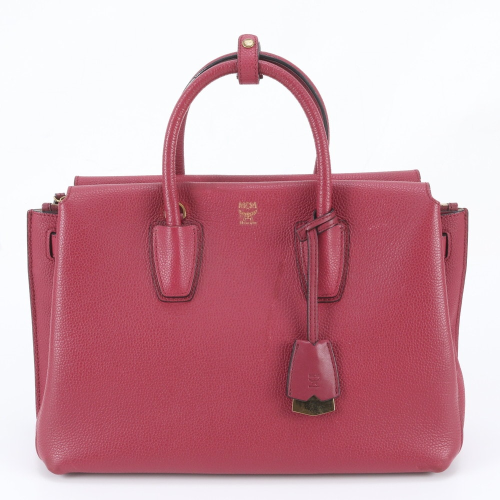 ■美品 MCM エムシーエム ミラハンドバッグ レザー