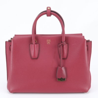 ■美品 MCM エムシーエム ミラハンドバッグ レザー