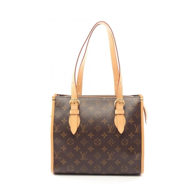 ルイ・ヴィトン LOUIS VUITTON ポパンクール オ トートバッグ バッグ PVCコーティングキャンバス レザー モノグラム レディース ブラウン系 M40007 【中古】