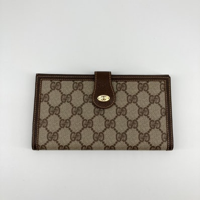 GUCCI(グッチ) GGプラス インターロッキングGGロゴ 長財布 ブラウン