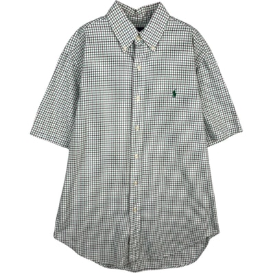 古着 ラルフローレン Ralph Lauren CLASSIC FIT チェック柄 半袖 ボタンダウン チェックシャツ メンズM相当/eaa477579