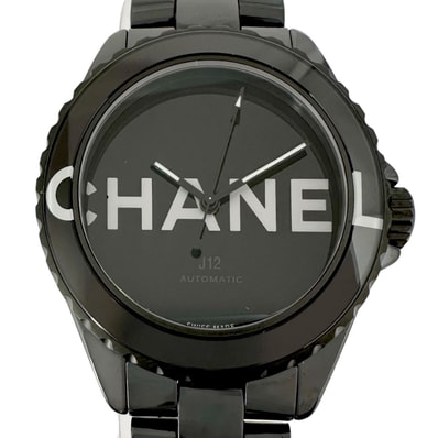 美品 CHANEL シャネル J12 ウォンテッドドゥシャネル H7418 腕時計 自動巻き ブラック文字盤 メンズ【中古】