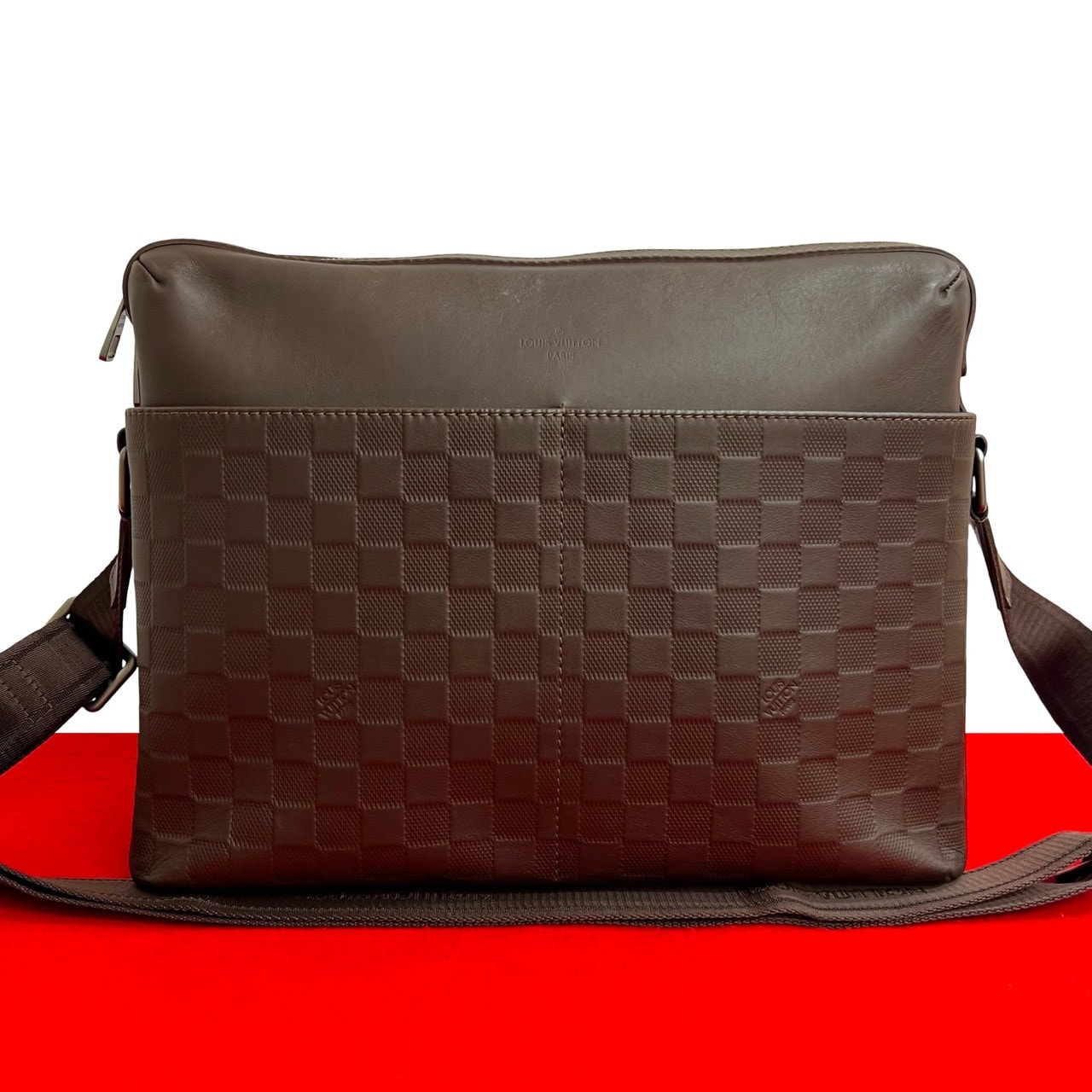 LOUIS VUITTON ルイヴィトン カリプソ ダミエアンフィニ レザー ショルダーバッグ ブラウン
 03775