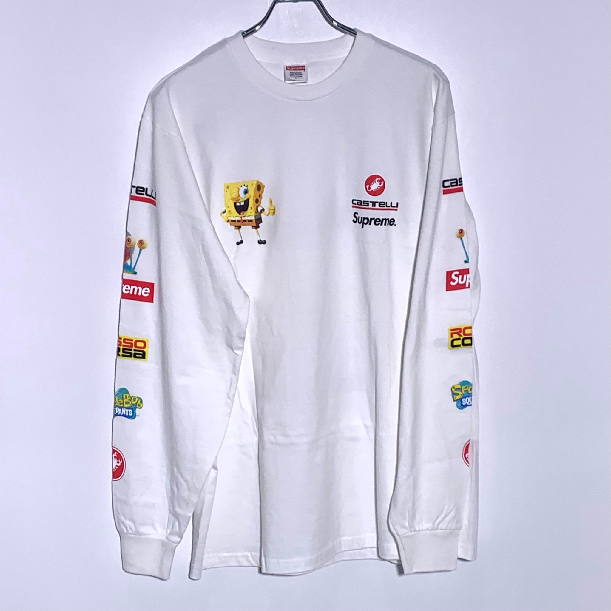 Supreme x SpongeBob Castelli Racing L/S Tee "White"