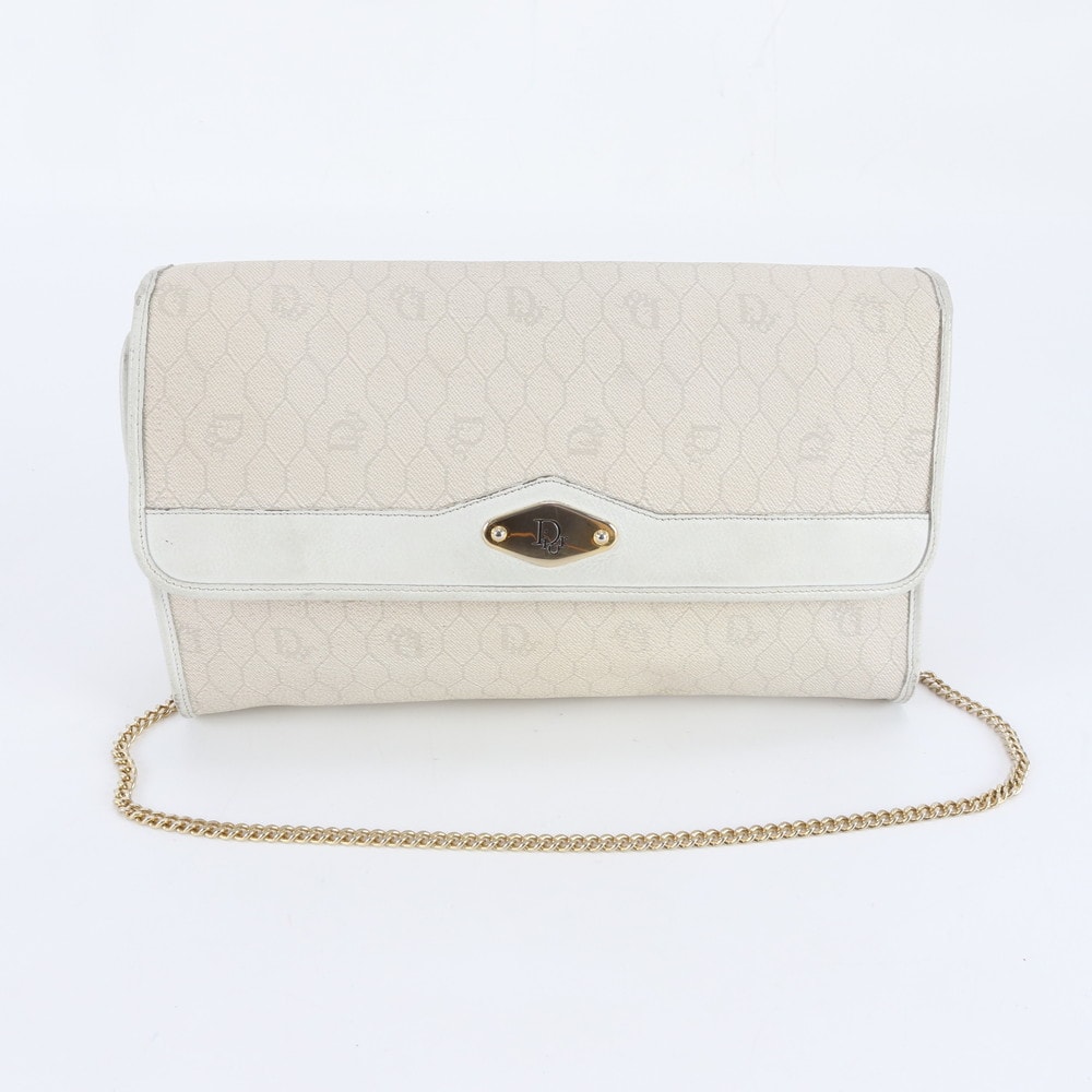 ■美品 クリスチャンディオール ハニカム柄 チェーンショルダーバッグ