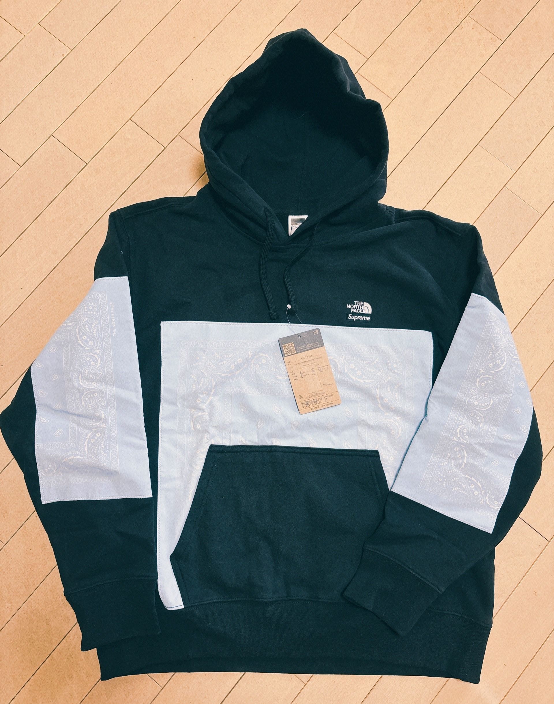 Supreme シュプリーム ×ザ ノース フェイス   バンダナ柄 パーカーL