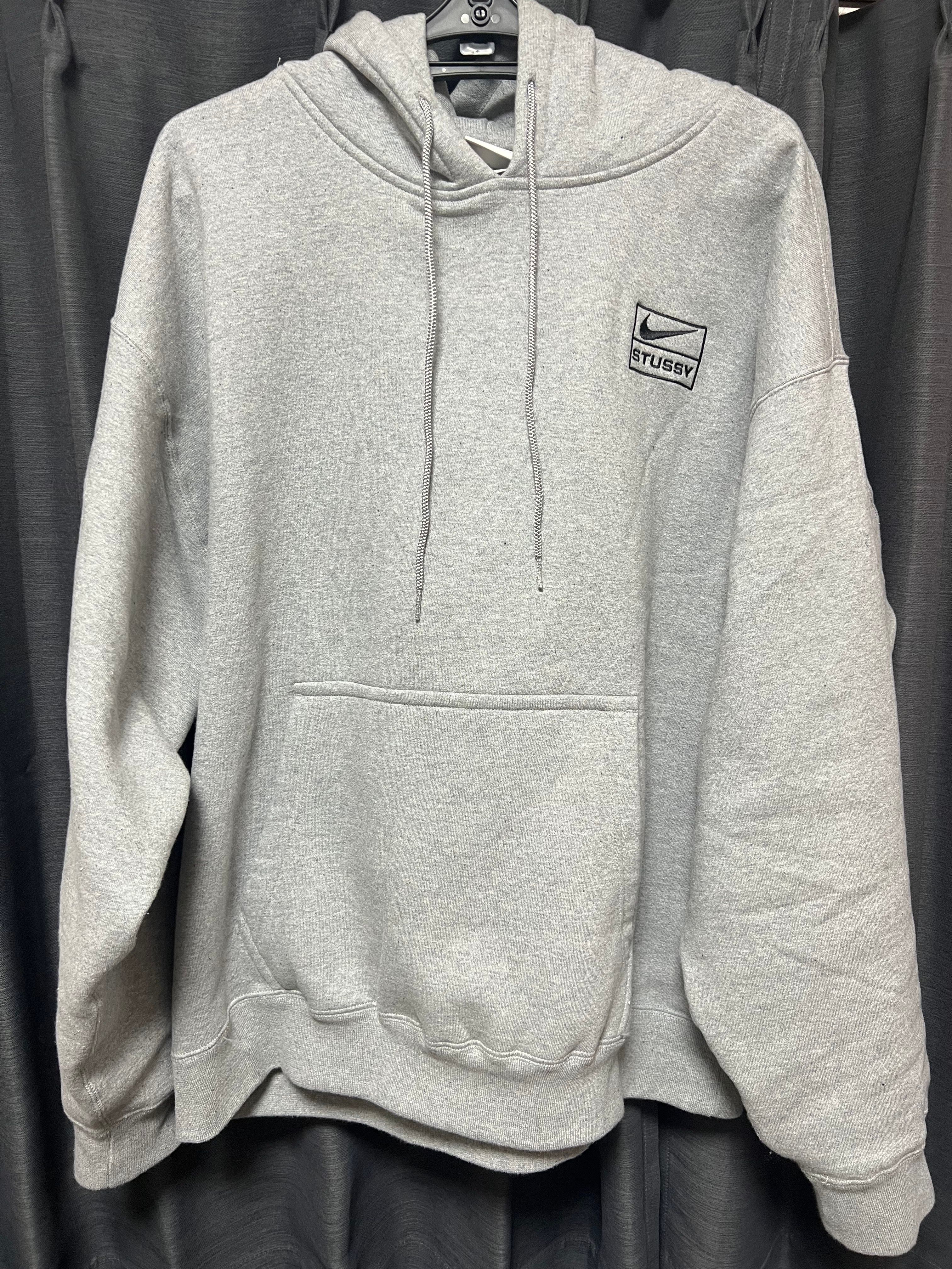 Stussy × Nike NRG Washed Hoodie (US Size) "Grey" DJ9488-063