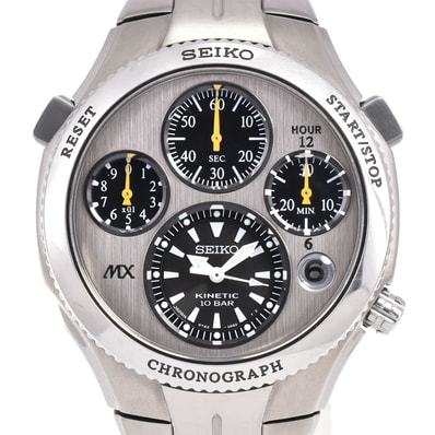 セイコー SEIKO 9T82-0A80/SATX003 キネティッククロノ オートクォーツ メンズ 箱付き B#146659