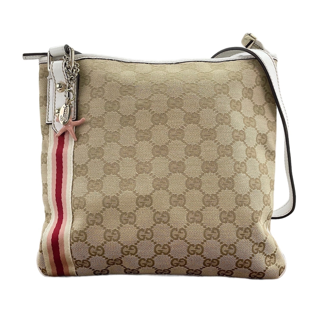 グッチ GUCCI GGキャンバス シェリーライン ショルダーバッグ【中古】