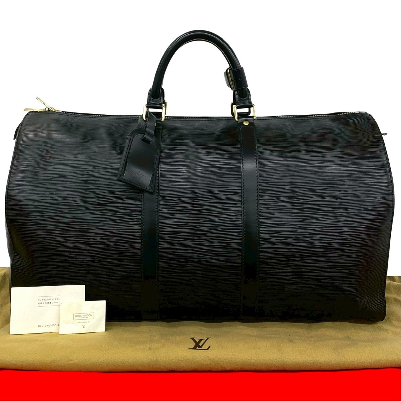 オールドルイヴィトン90年代ヴィンテージ ボストンバッグ キーポル50 エピ 黒 LOUIS VUITTON/ルイヴィトン】〈keepall50/キーポル50〉男らしいエピが