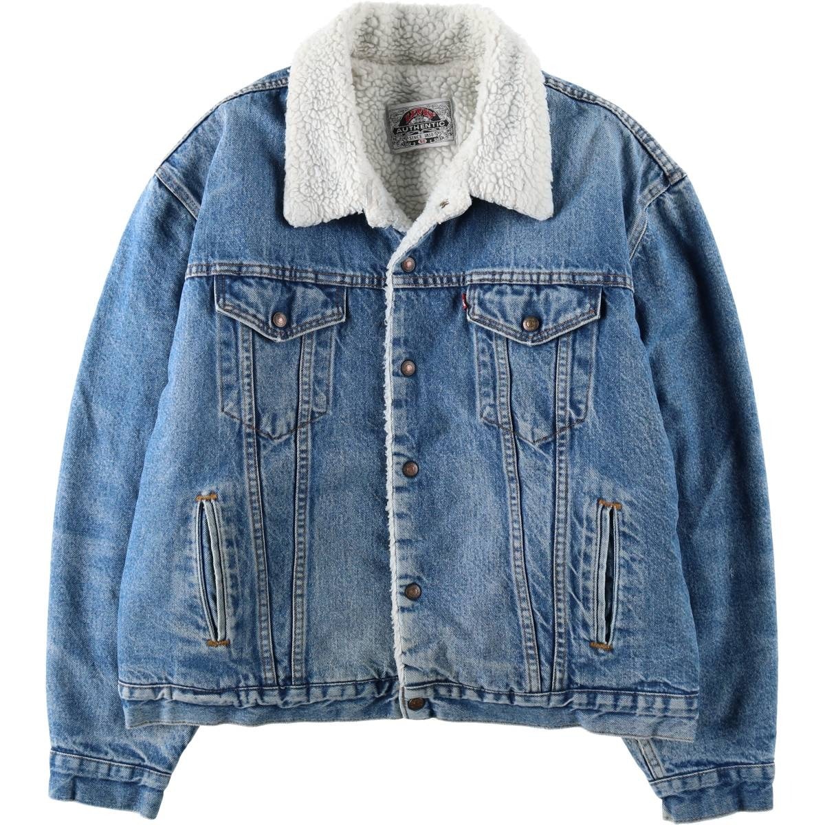 古着 90年代 リーバイス Levi's 中綿入り デニムボアジャケット USA製 メンズXXL相当/eaa632466