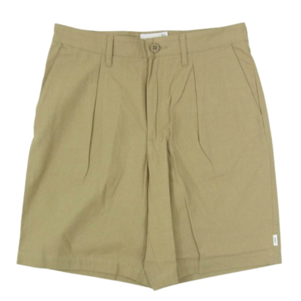 WTAPS ダブルタップス ショートパンツ 22SS 221WVDT-PTM07 TUCK SHORTS COTTON CANVAS コットンキャンバス タック ショーツ ハーフパンツ ベージュ系 X01【新古品】【未使用】【中古】