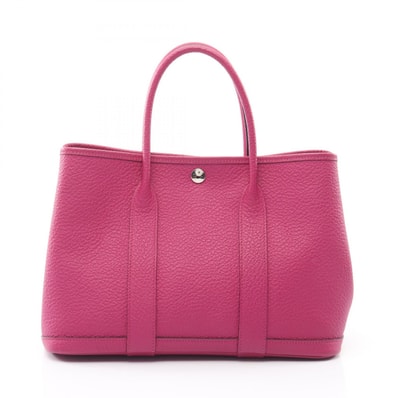 エルメス HERMES ガーデンパーティTPM ローズパープル トートバッグ バッグ ヴァッシュカントリー ヴァッシュカントリー C刻印(2018年製造) レディース ピンク系 【中古】