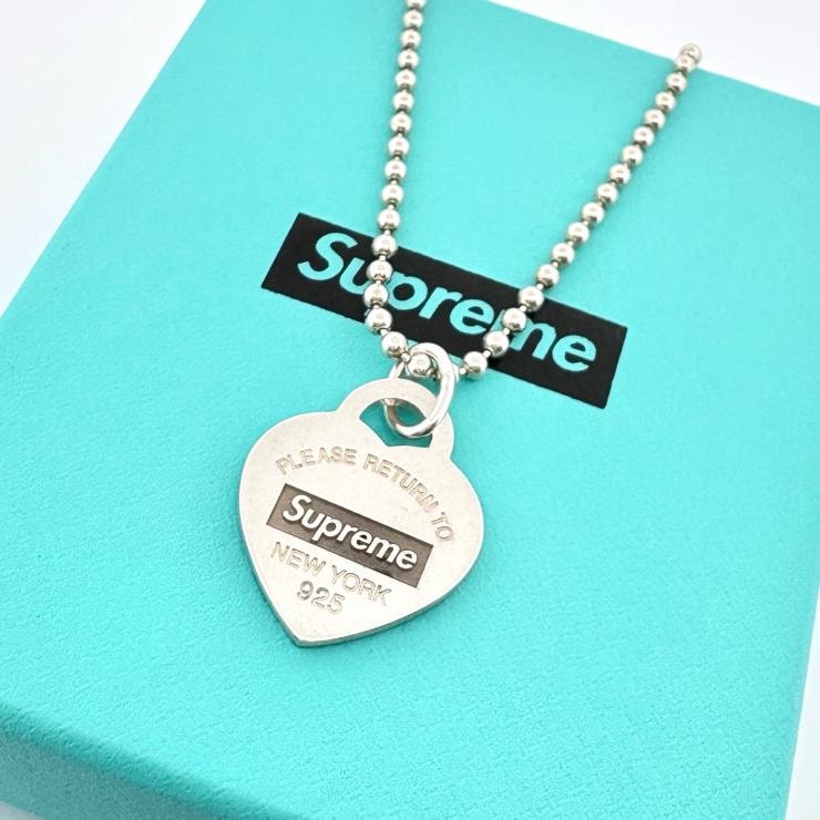 【希少】TIFFANY&Co.×Supreme リターン トゥ ティファニー ハート タグ ペンダント シルバー925 ネックレス 鑑定済み 正規品 シュプリーム