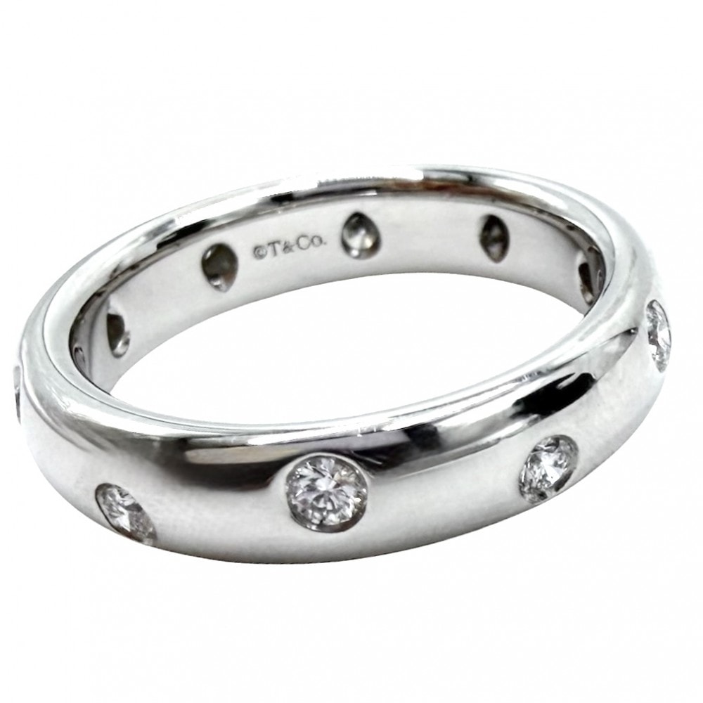 TIFFANY&Co. ティファニー 指輪 ドッツリング ジュエリー アクセサリー Pt950プラチナ    ダイヤモンド 約7.5号 レディース 約7.4g 美品【中古品】