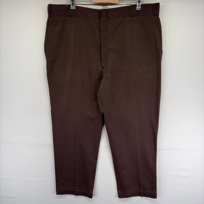 古着 80's/80年代 ヴィンテージ ディッキーズ Dickies USA製 パンツ チノパン ジッパーフライ チビタグ w44 L29 ブラウン系 メンズ